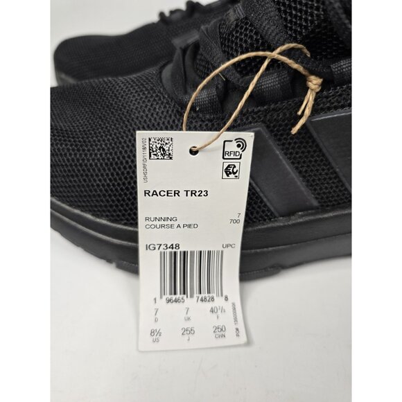 NWT Adidas Racer TR23 Triple Black Carbon Running Gym Shoes Women's Size 8.5 - Picture 3 of 10
